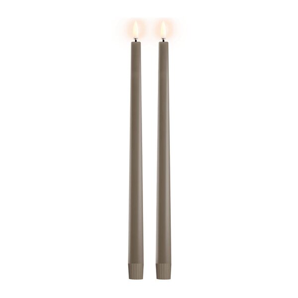 Uyuni Lighting Led kronelys 32x2,3 cm 2 stk slim sandstone
