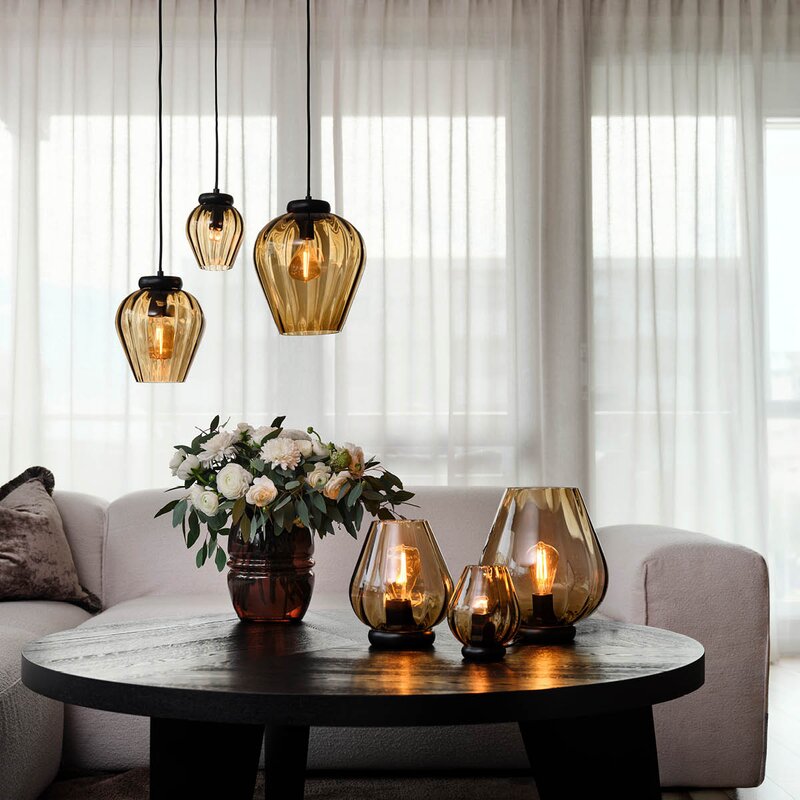 Magnor Rocks taklampe 16,5 cm caramel