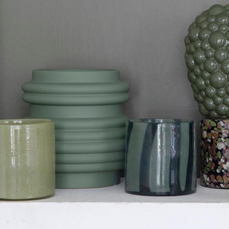 Byon, calore vase/lyslykt 15cm grønn