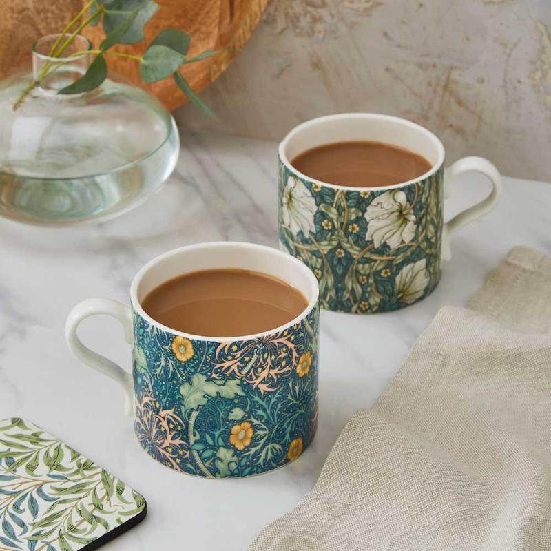 Morris & Co Pure Morris kopp 34 cl 2 stk Seaweed & Pimpernel