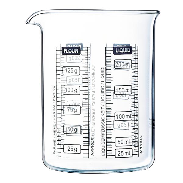 Pyrex Kitchen Lab målebeger 0,25L klar/svart