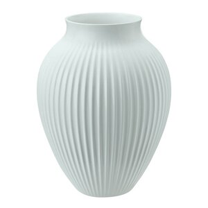 Knabstrup Keramik Ripple vase 27 cm matt isblå