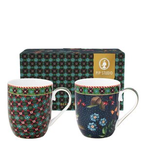 Pip Studio Berry Blues krus liten 20 cl 2 stk blå