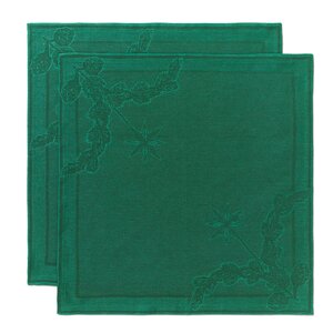 Royal Copenhagen Stjerne Riflet Jul serviett 45x45cm 2 stk grønn