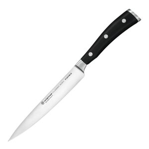 Wüsthof Classic Ikon filetkniv 16 cm fleksibelt blad svart
