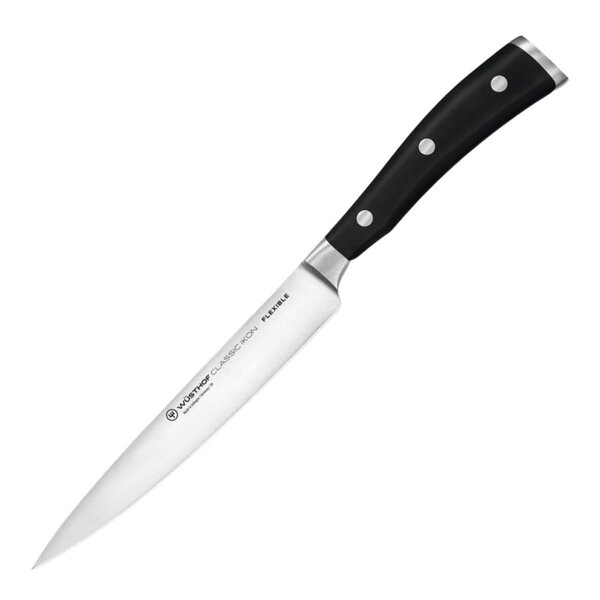 Wüsthof - Classic Ikon filetkniv 16 cm fleksibelt blad svart