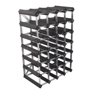 The Swedish Wine Rack Factory Vinstativ 30 flasker montert svart