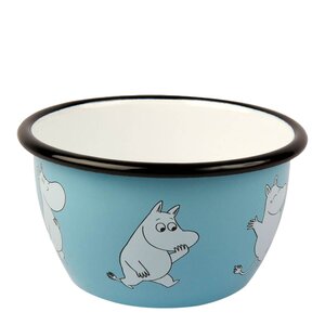 Muurla Mummi emaljeskål 60 cl Mummitrollet blå