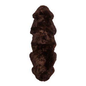 Natures collection A/S Saueskinn new zealand lang ull 160 cm chocolate