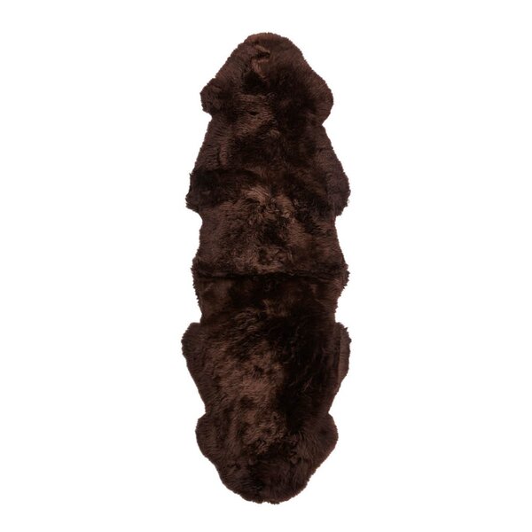 Natures collection A/S Saueskinn new zealand lang ull 160 cm chocolate