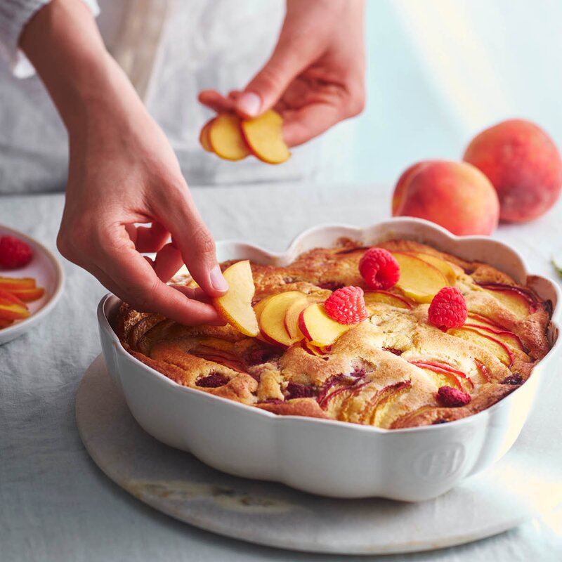 Emile Henry Madeleine ildfast form hjerte 26,5 cm 1,8L Cream