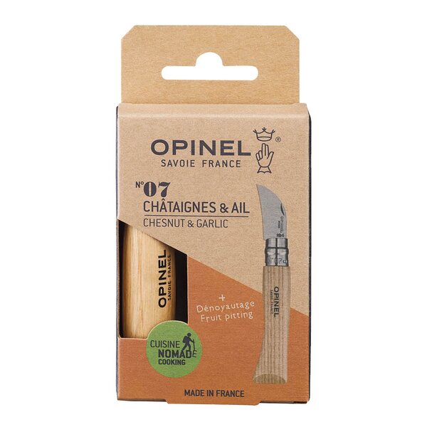 Opinel Nomad N07 kastanje-/hvitløkskniv kastanje