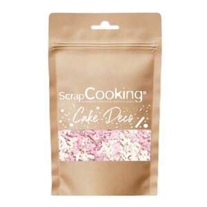 ScrapCooking Kakestrø enhjørning 50 g rosa/hvit