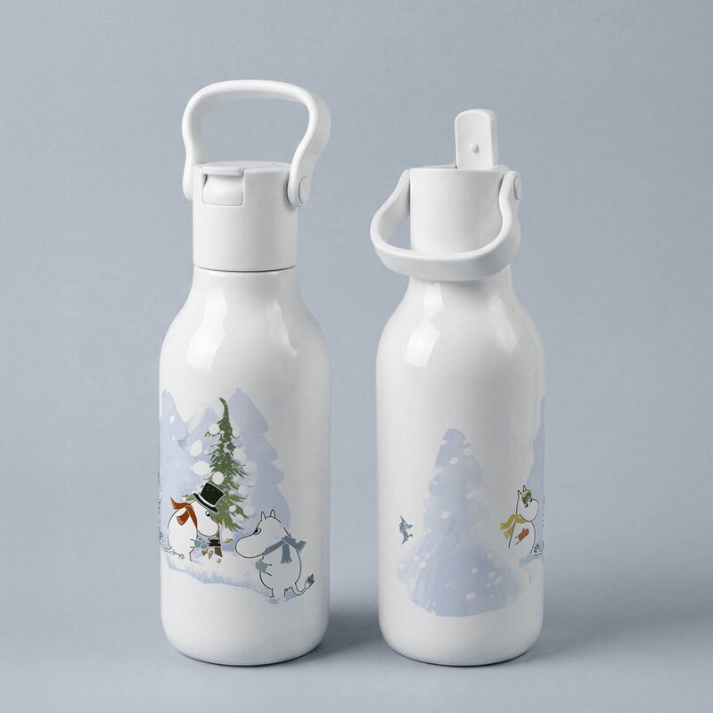 Stelton Tabi flip straw termoflaske 0,4L Moomin winter