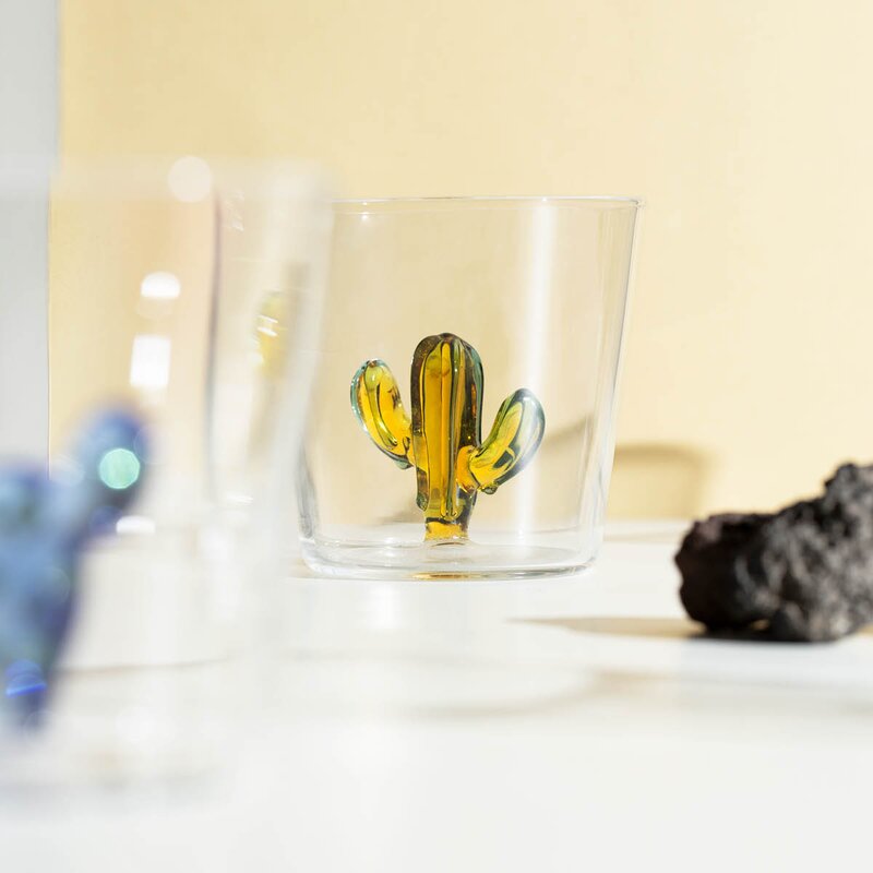 Ichendorf Milano Desert Plants vannglass 30 cl kaktus grønn/rav