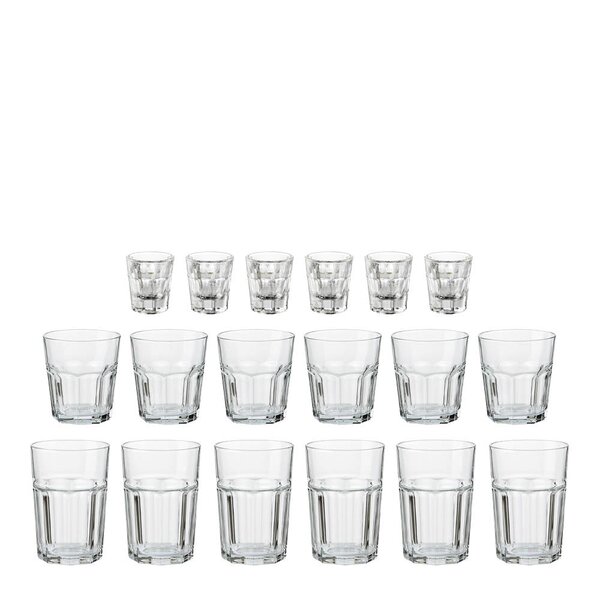 Aida Atelier garnit glassett 18 deler 6x36 cl + 6x28 cl + 6x5 cl