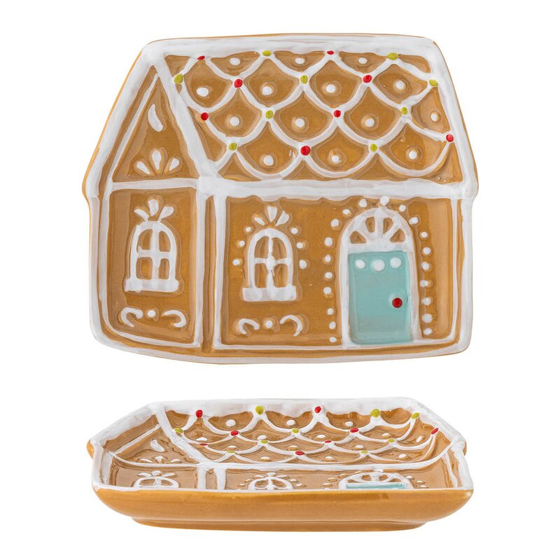Bloomingville Ginnie serveringsfat 15,5x2x14 cm pepperkakehus