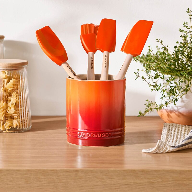 Le Creuset Signature bestikk- og redskapskrukke 1,1L volcanic