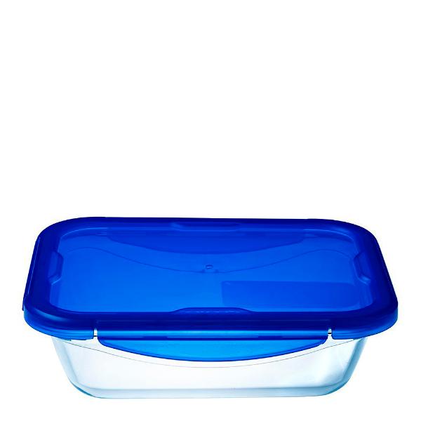 Pyrex Cook & Go matboks 24x18 cm 1,9L klar/blå