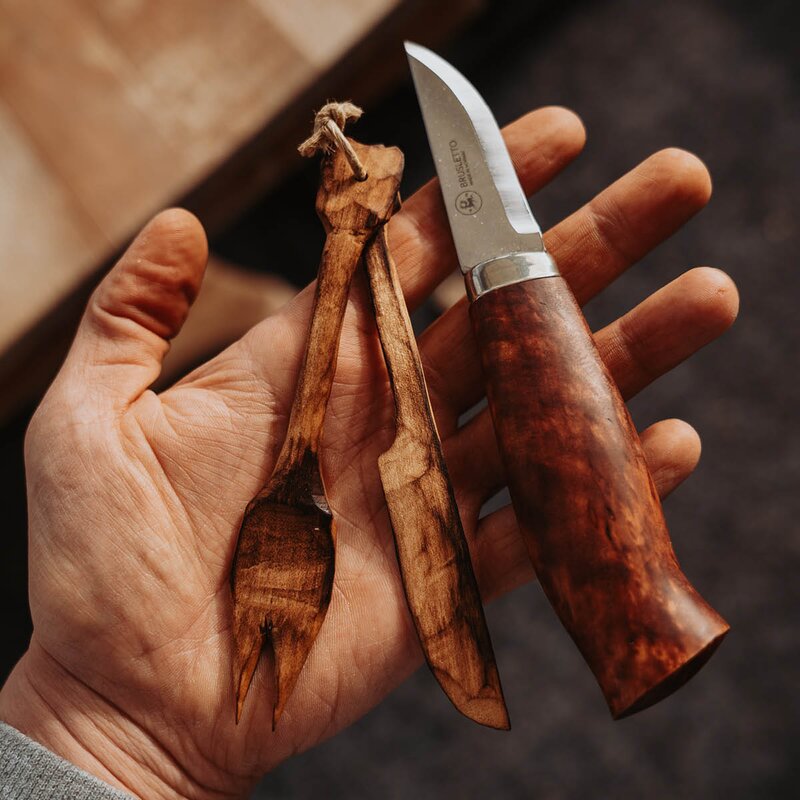 Brusletto Rypa allroundkniv 17 cm masurbjørk