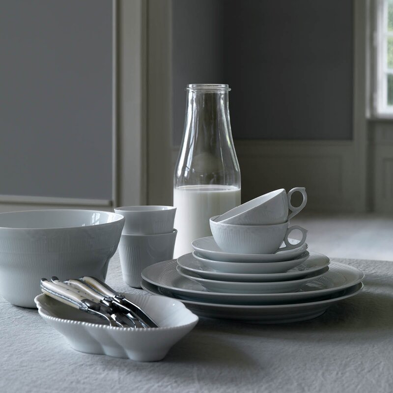 Royal Copenhagen Hvit Elements serveringsfat 23 cm