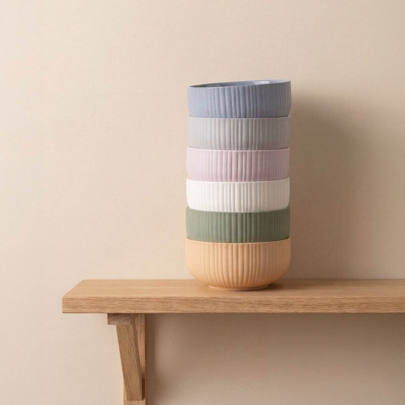 Knabstrup Keramik Verda skål 13 cm light grey