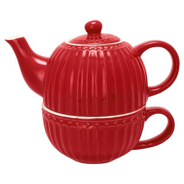 GreenGate Alice tea for one 48 cl red