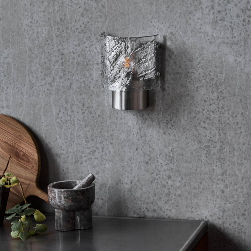 House Doctor Type vegglampe 22 cm børstet sølvfinish