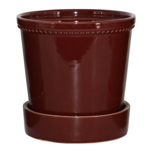 Edelweiss Karmen krukke med skål 13,6 cm bordeaux