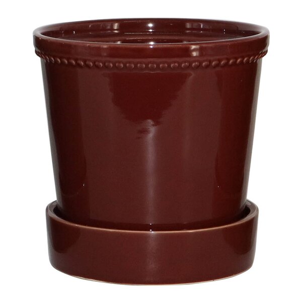 Edelweiss Karmen krukke med skål 13,6 cm bordeaux