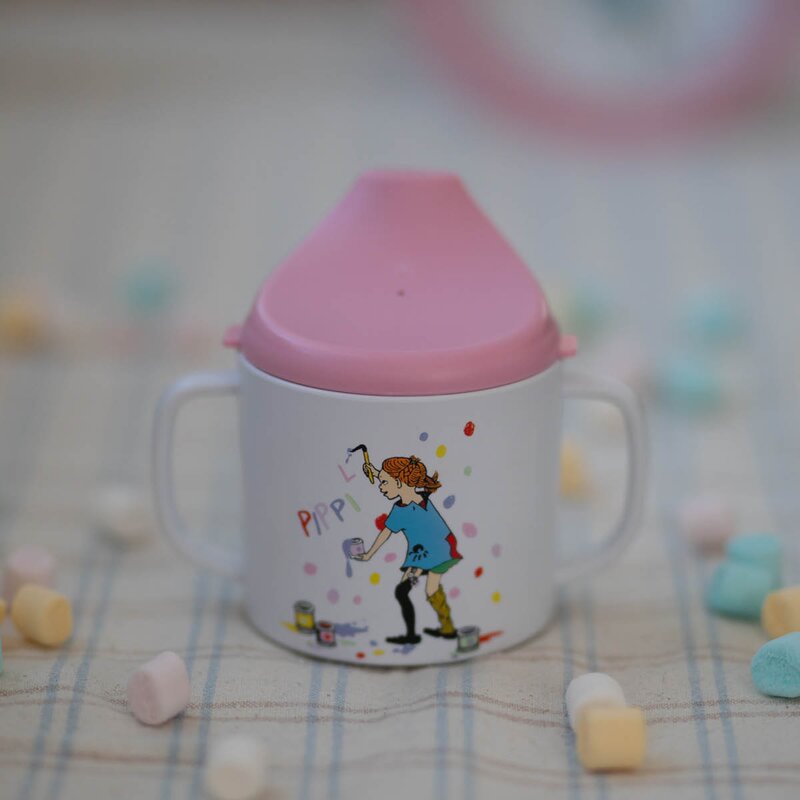 Rätt Start Pippi Langstrømpe tutekopp 18 cl Bursdag hvit