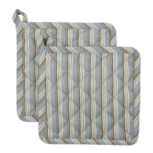House Doctor Chef gryteklut 22,5x22,5 cm 2 stk blå/sand