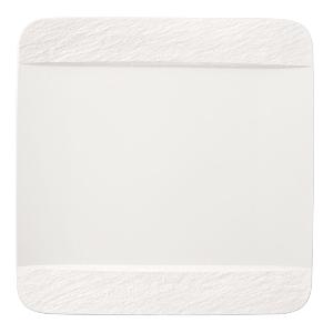 Villeroy & Boch Manufacture Rock Blanc tallerken kvadratisk 28 cm