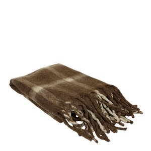 Fondaco Nord pledd 130x170 cm rutet brun