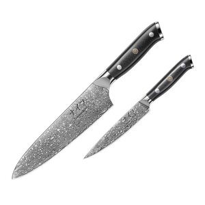 Damaskus by Haws G10 knivsett 2 deler kokkekniv + universalkniv