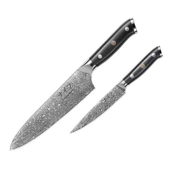 Damaskus by Haws G10 knivsett 2 deler kokkekniv + universalkniv