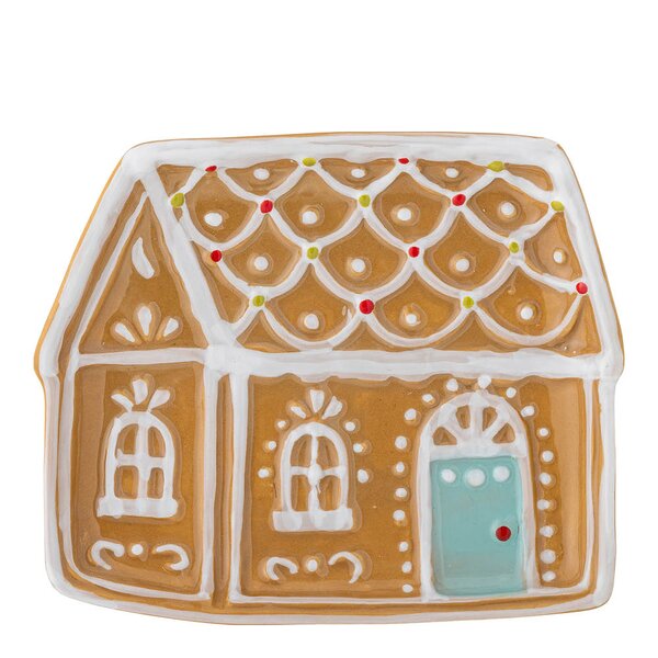 Bloomingville Ginnie serveringsfat 15,5x2x14 cm pepperkakehus