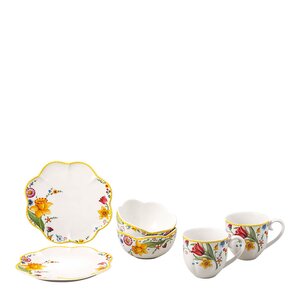 Villeroy & Boch Spring Awakening frokostsett 6 deler flerfarget