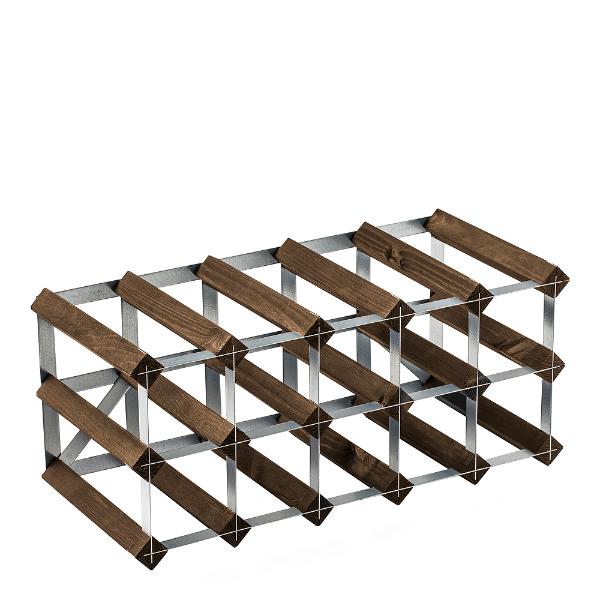 Traditional Wine Rack – Vinstativ 15 flasker mørk eik