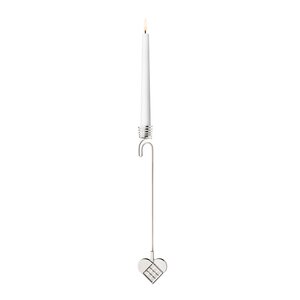 Georg Jensen Jul 2025 lysestake hjerte 18 cm sølv