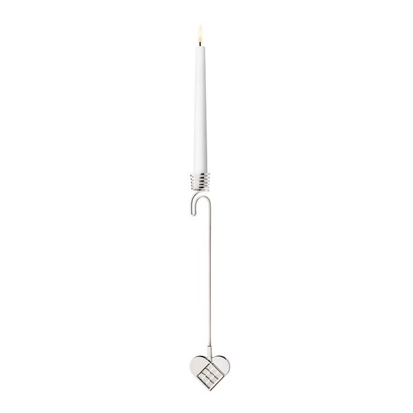 Georg Jensen Jul 2025 lysestake hjerte 18 cm sølv