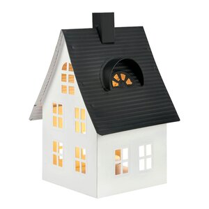 Markslöjd Luton metallhus 1 lys 23 cm hvit/svart