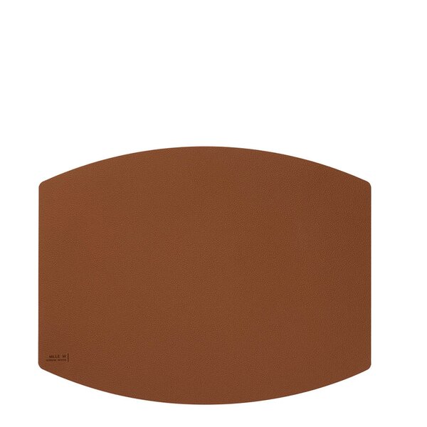 MiLLE W NORDISK DESIGN Ellips bordbrikke 45x35 cm brun
