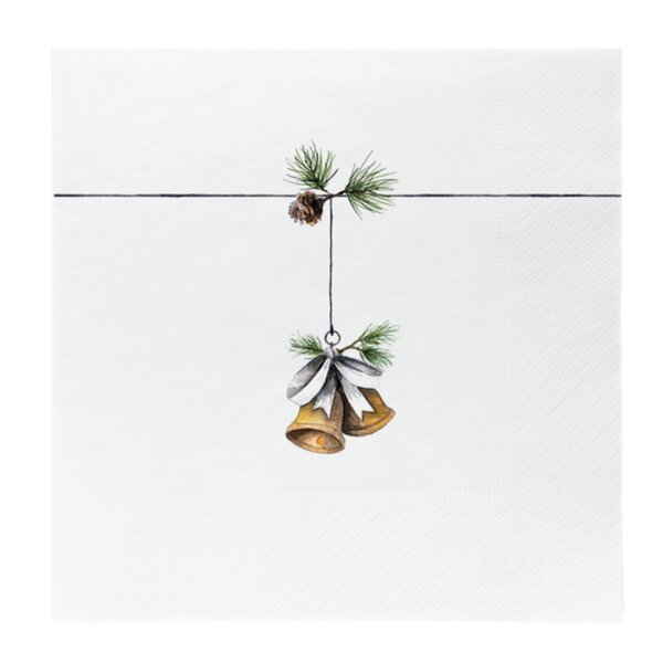 Sögne Home Lunsjserviett 16,5x16,5 cm 20 stk christmas bells