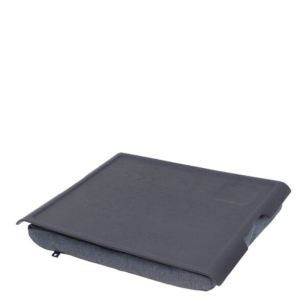 Bosign Laptray knebrett anti-slip 43x38 cm svart/grå