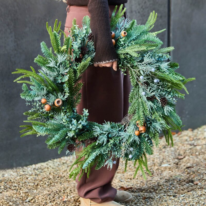 House Doctor Deco krans 68 cm grønn