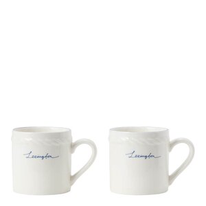 Lexington Icons espressokrus 10 cl 2 stk hvit/blå