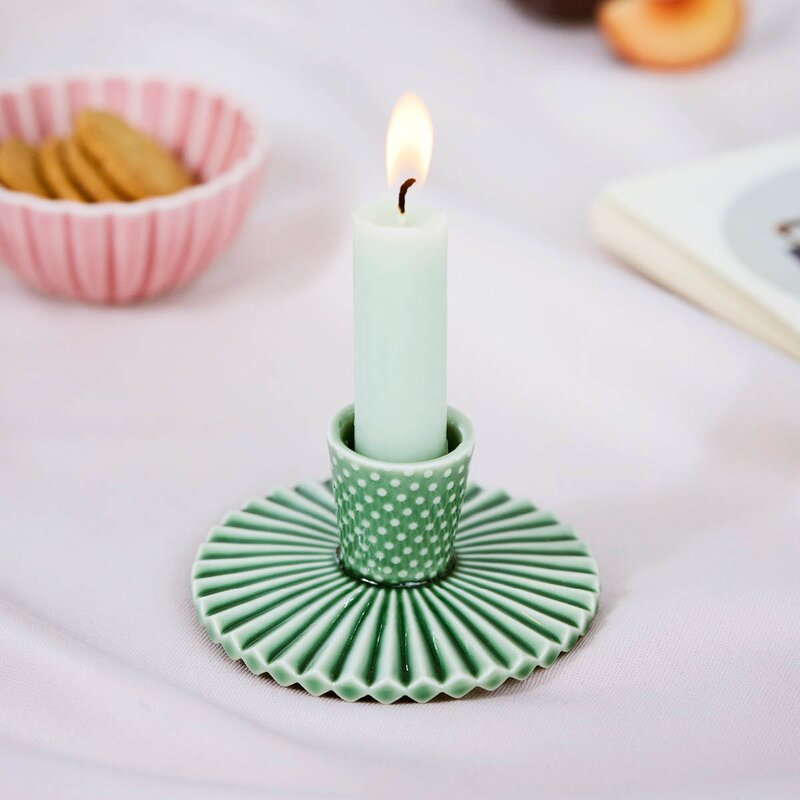 Dottir Pipanella Fan Dot lysestake 9,3 cm Spruce