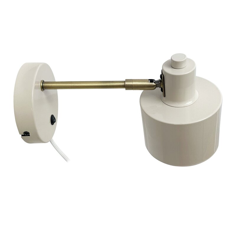 Dyberg Larsen Ocean vegglampe 11,5 cm beige/messing