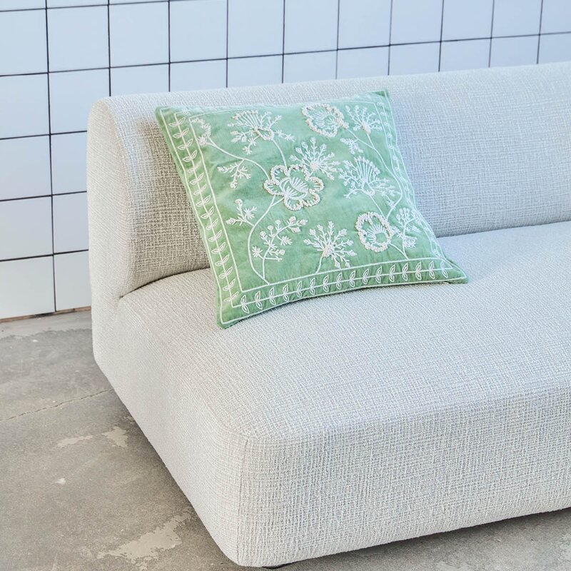 House Doctor Mano putetrekk 50x50 cm mintgrønn/sand